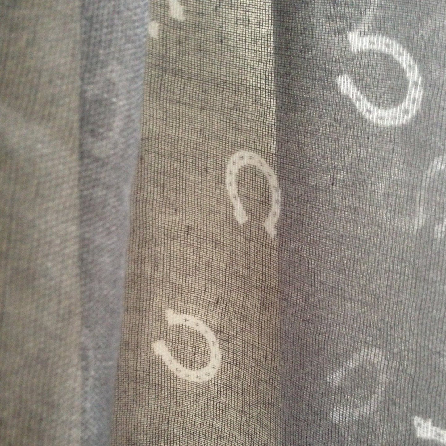 Horseshoe Print Scarf Grey