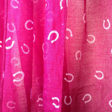 Load image into Gallery viewer, Horseshoe Print Scarf Raspberry
