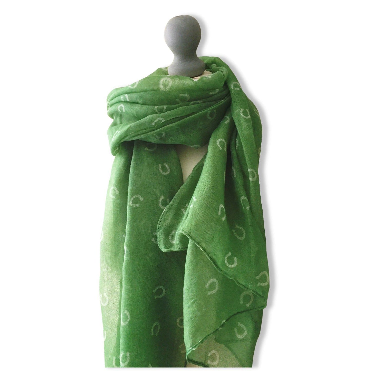 Horseshoe Scarf Green