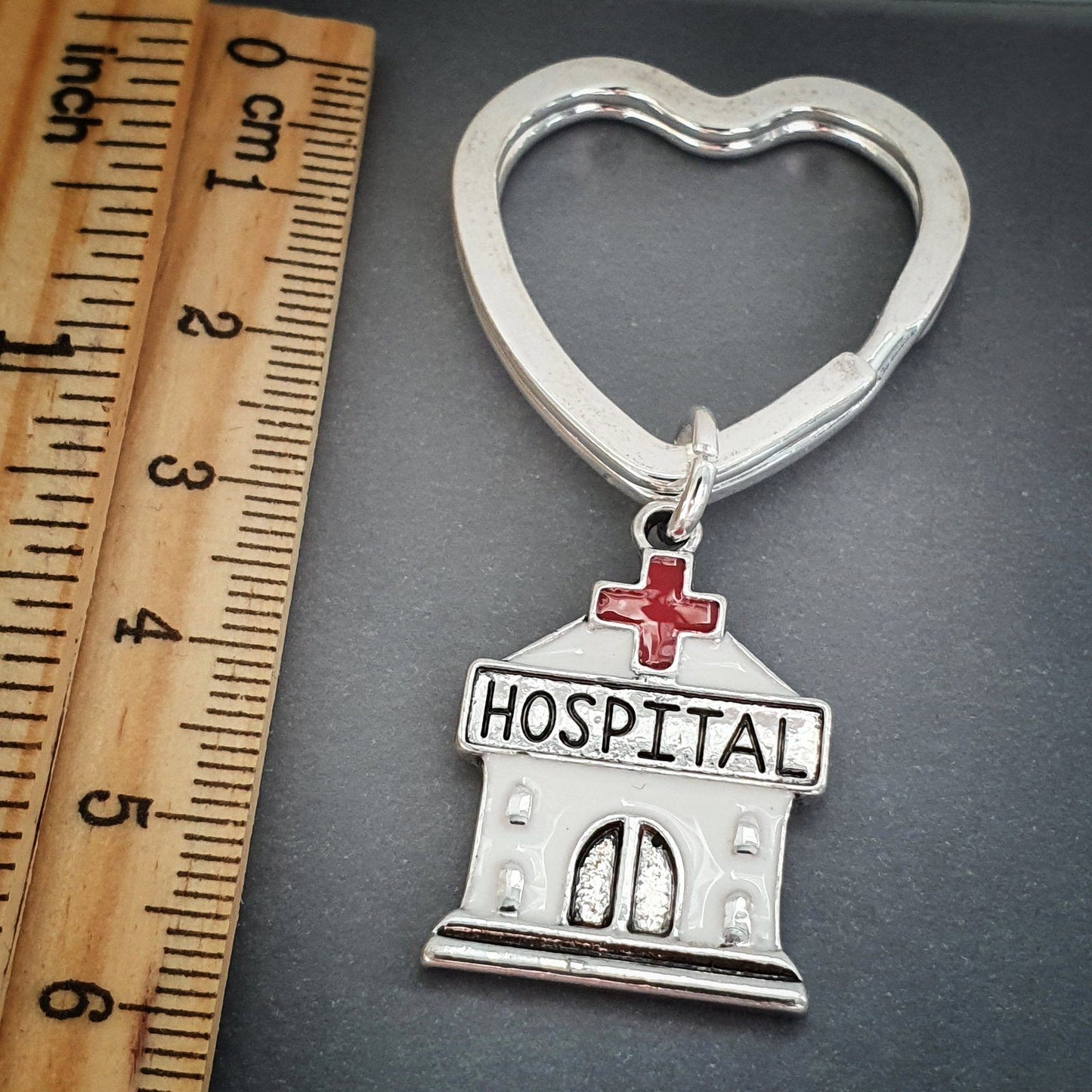 Hospital Keyring Silver