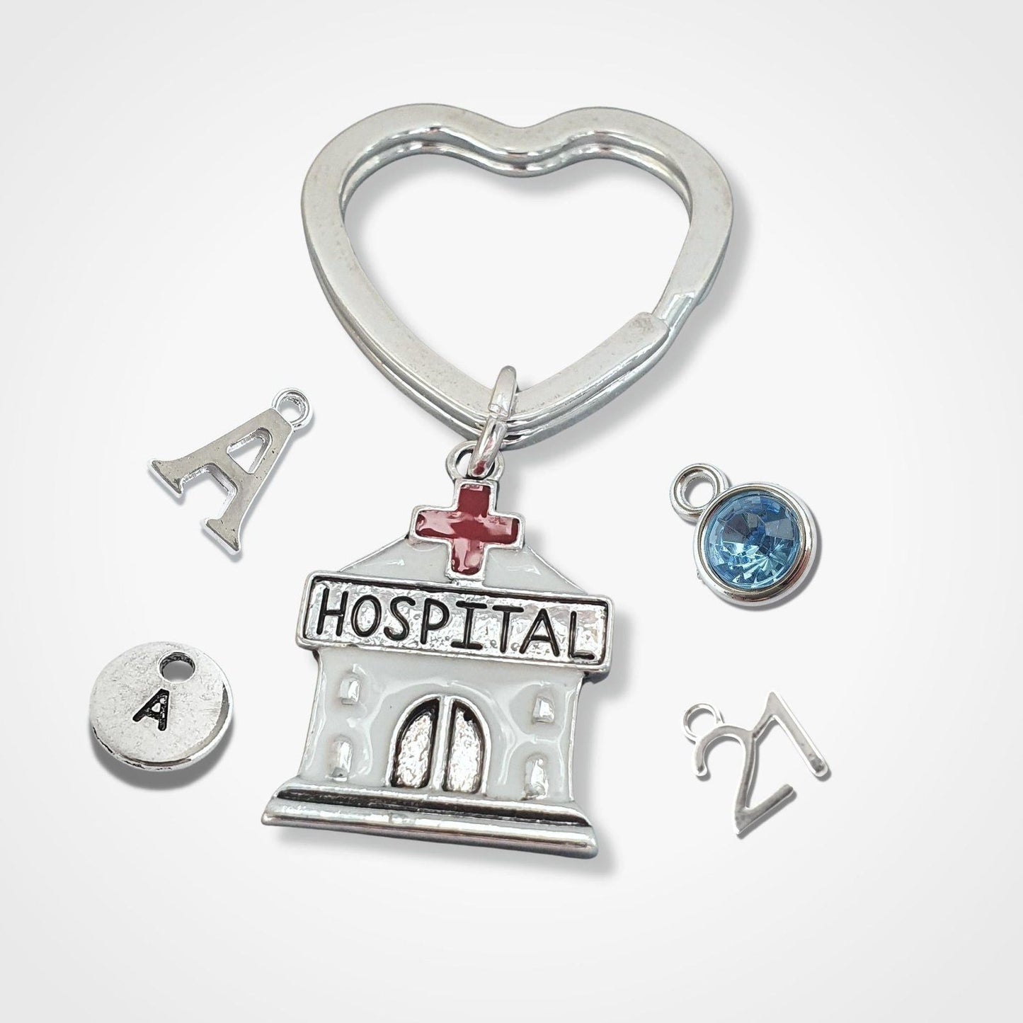 Hospital Keyring Silver