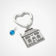 Load image into Gallery viewer, House Keyring Silver
