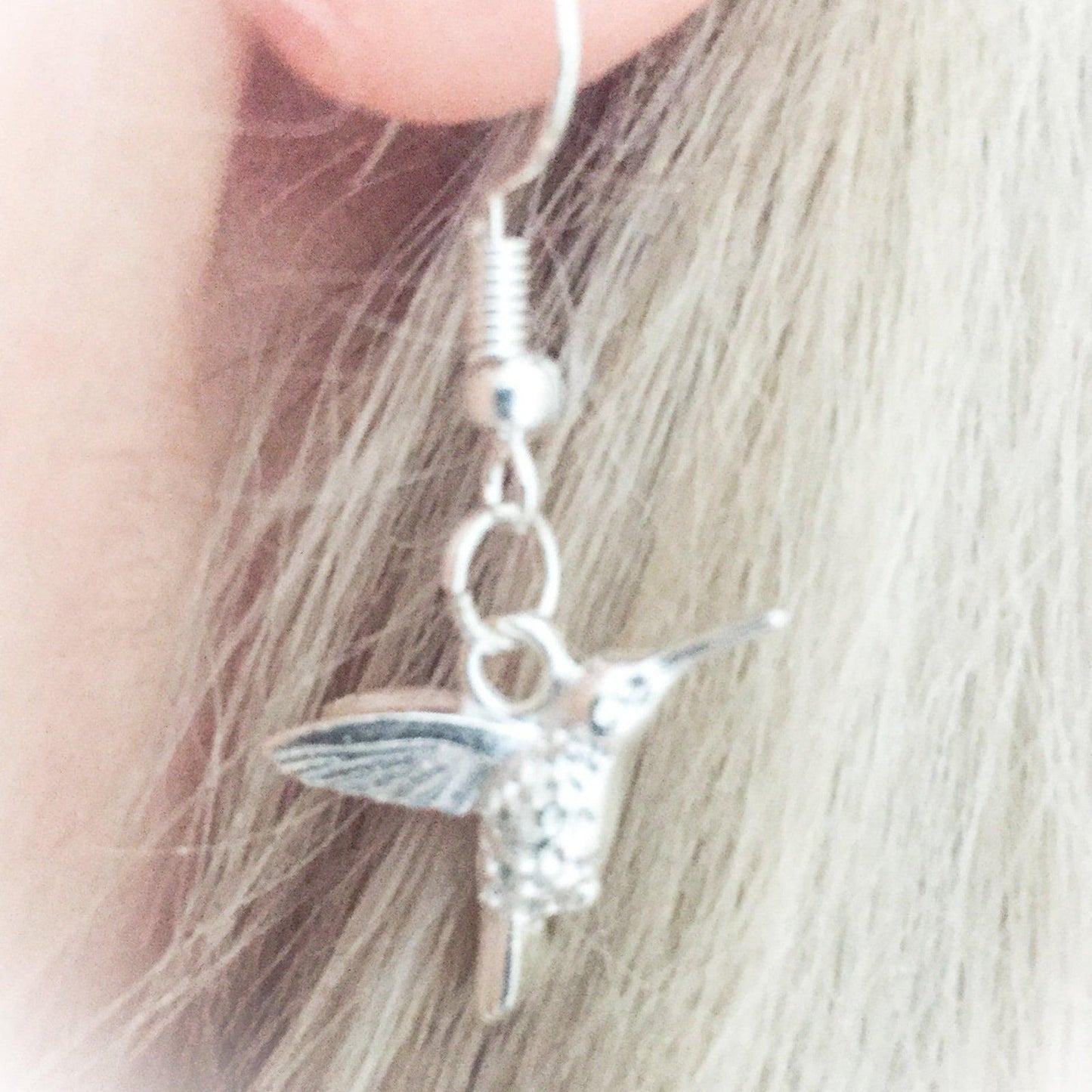 Hummingbird Earrings Silver