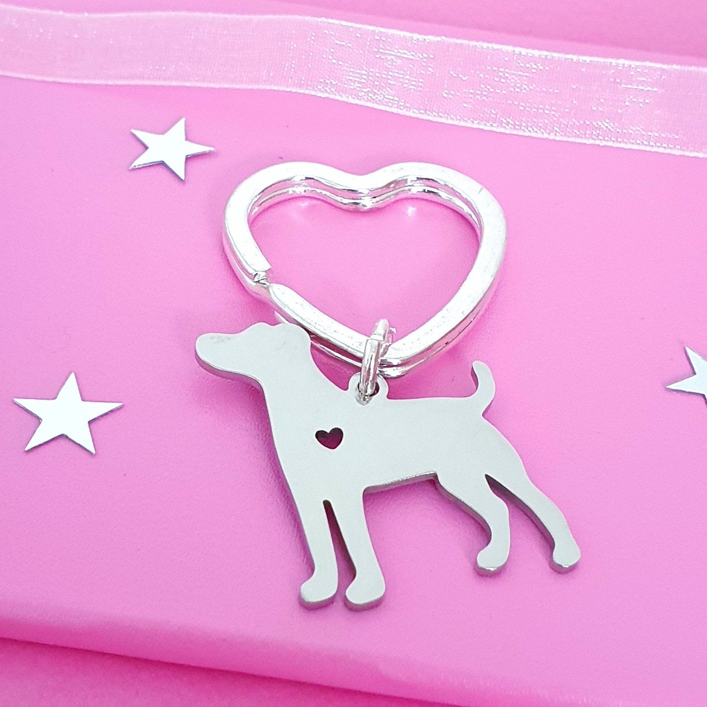 Labrador Keyring Silver