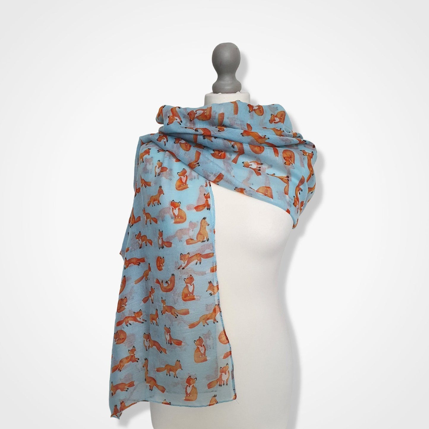 Little Foxes Scarf Aqua