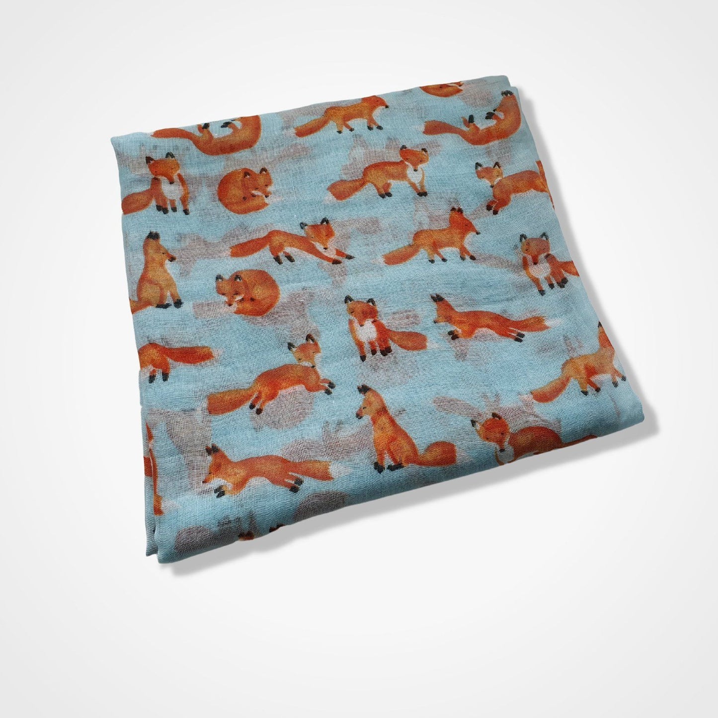Little Foxes Scarf Aqua