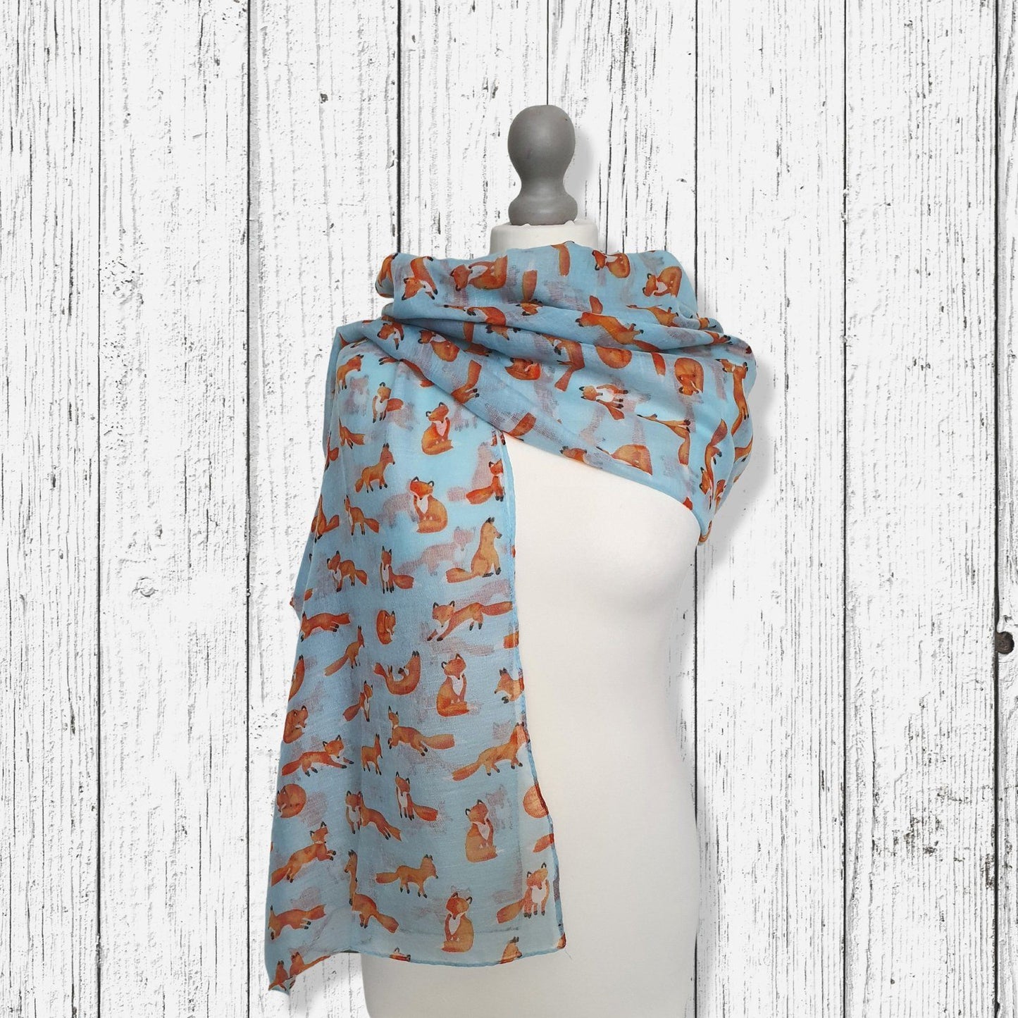 Little Foxes Scarf Aqua
