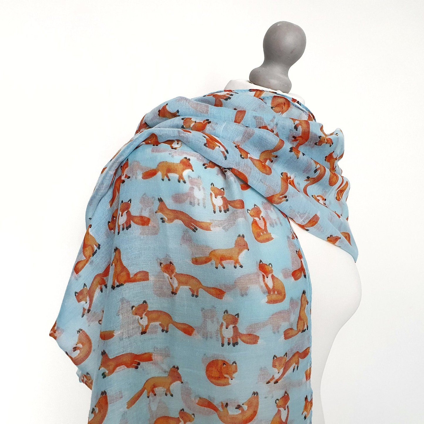 Little Foxes Scarf Aqua