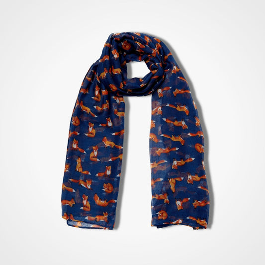 Little Foxes Scarf Dark Blue