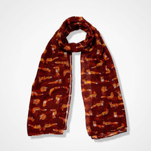 Load image into Gallery viewer, Little Foxes Scarf Maroon
