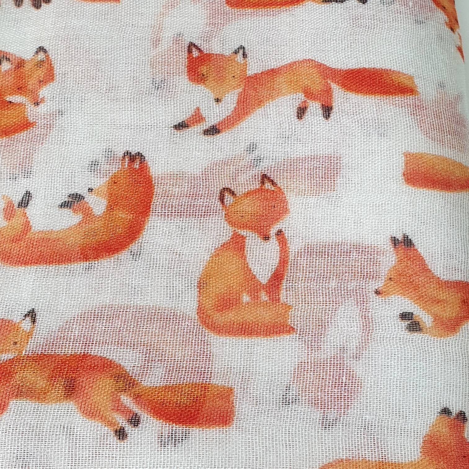Little Foxes Scarf White