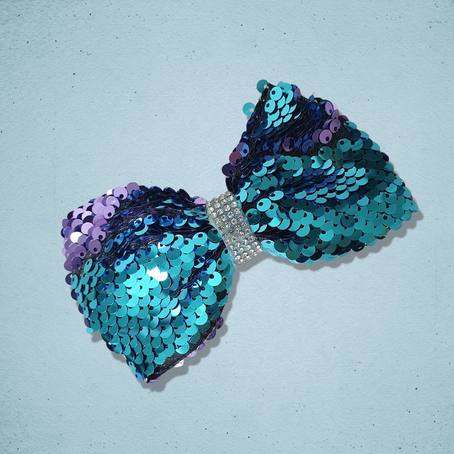 Mermaid Sequin Dog Bow Tie Blue Purple
