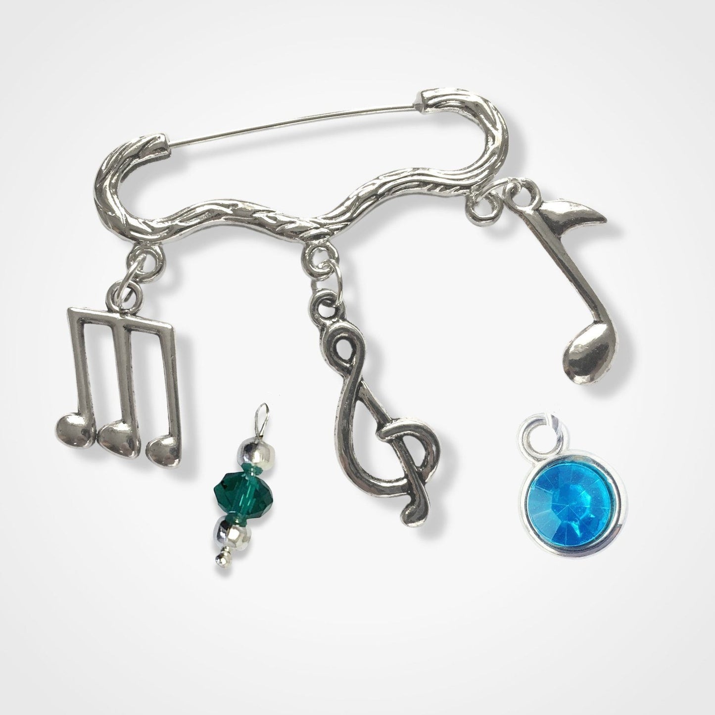 Music Lover Brooch Silver
