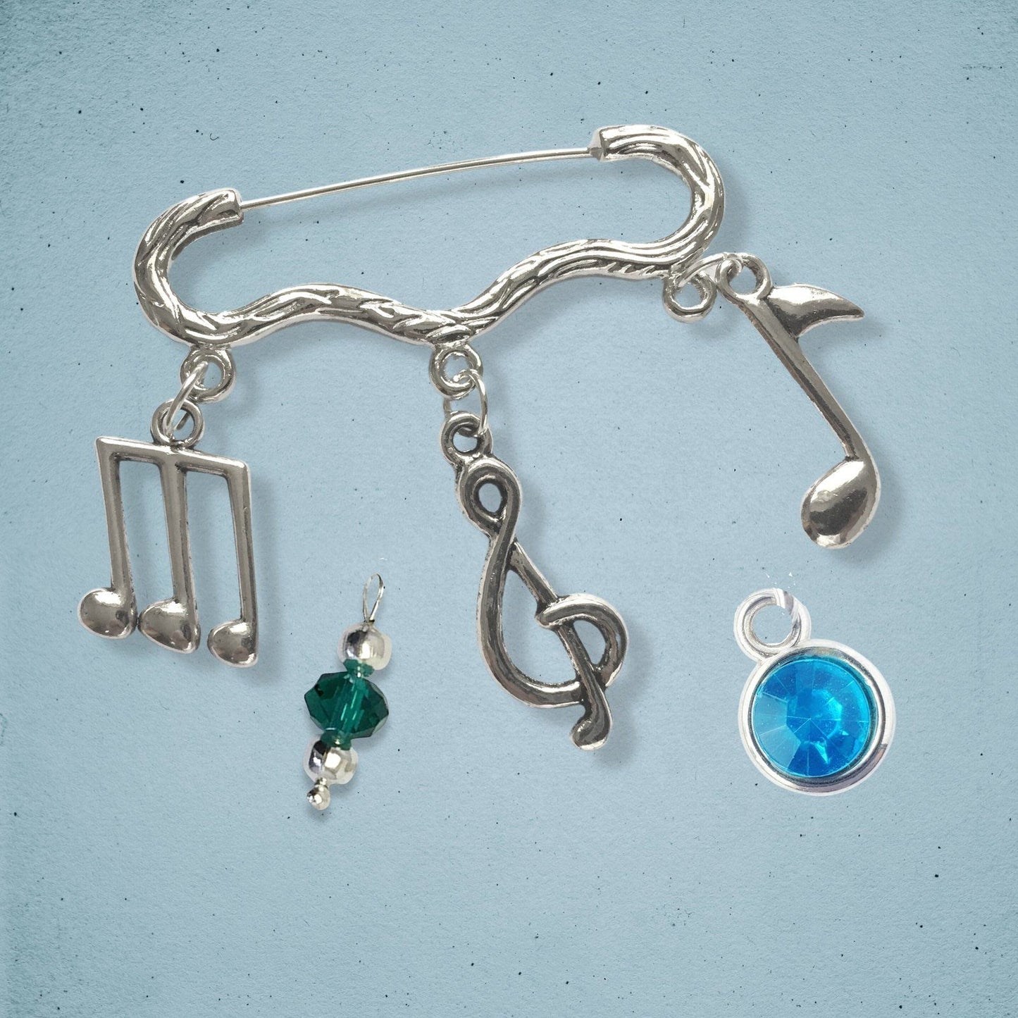 Music Lover Brooch Silver
