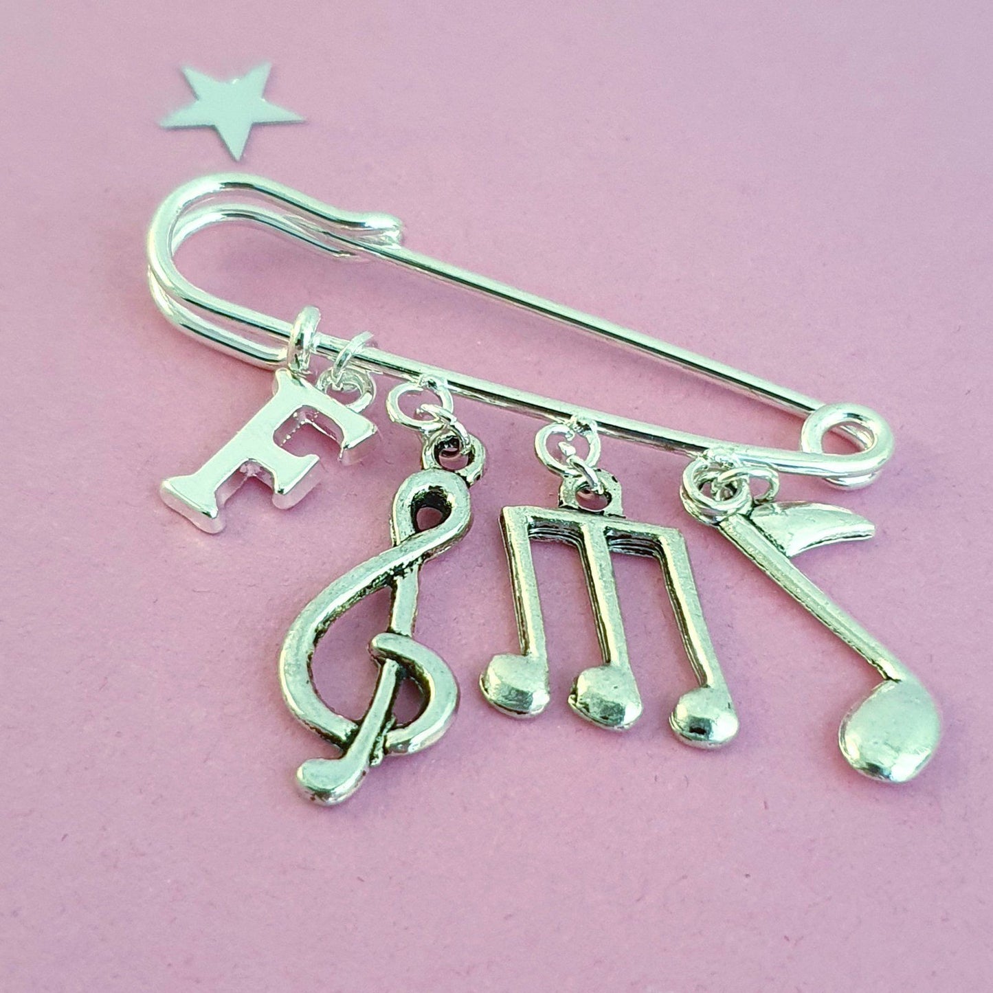 Music Lovers Brooch Silver