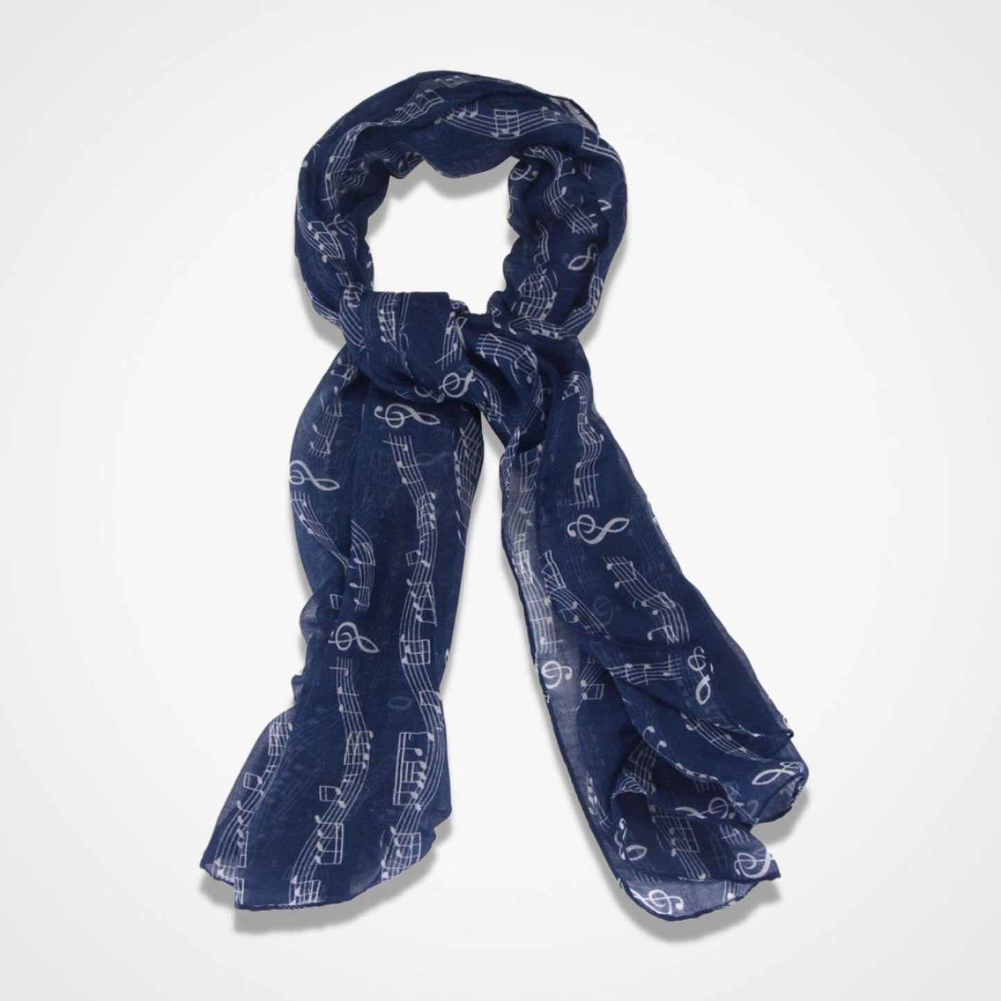 Musical Notes Scarf Dark Blue