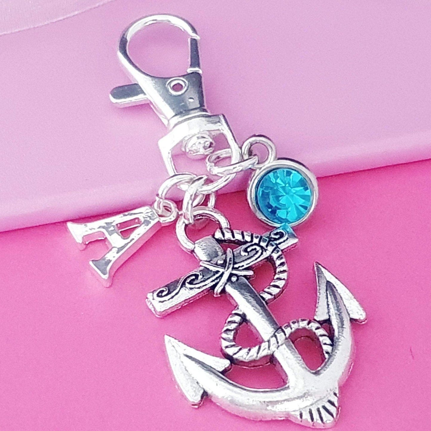 Nautical Anchor Bag Clip Silver