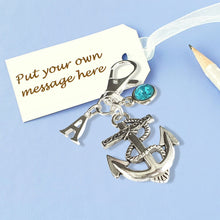 Load image into Gallery viewer, Nautical Anchor Bag Clip Silver
