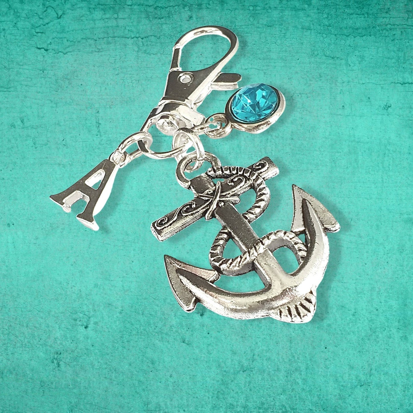 Nautical Anchor Bag Clip Silver