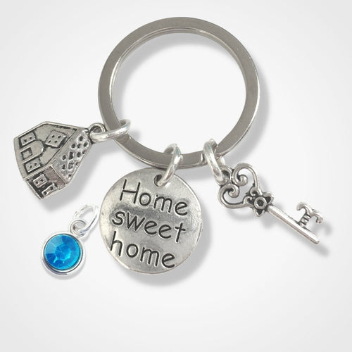 New Home Keyring Silver