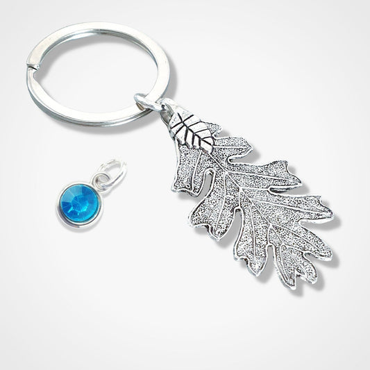 Oak Leaf Keyring Silver