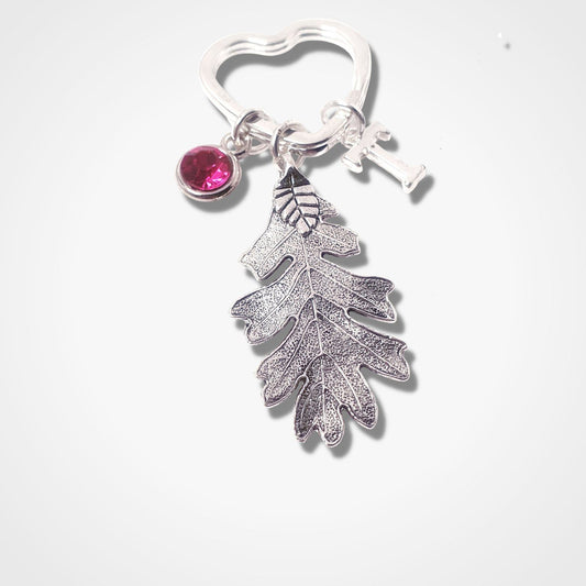 Oak Leaf keyring Silver