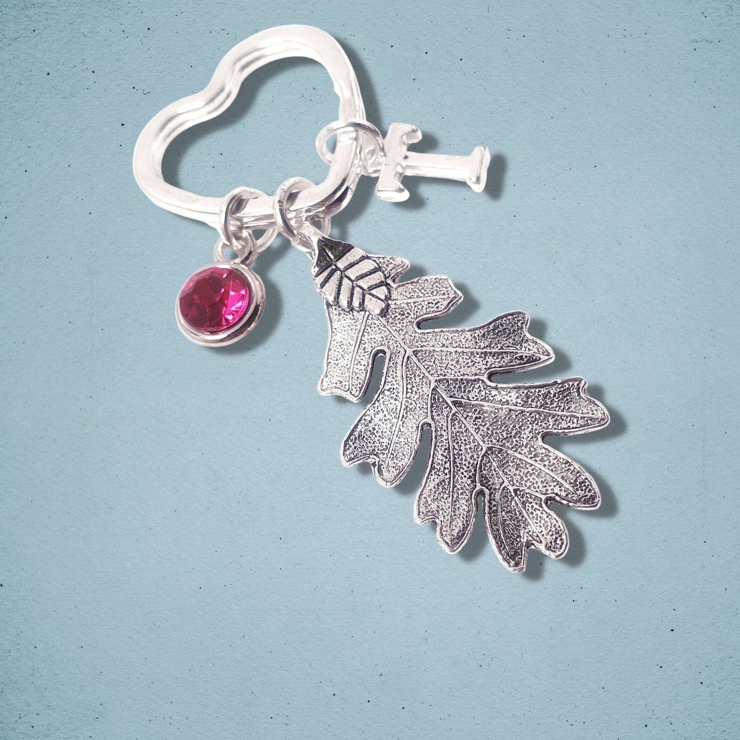 Oak Leaf keyring Silver