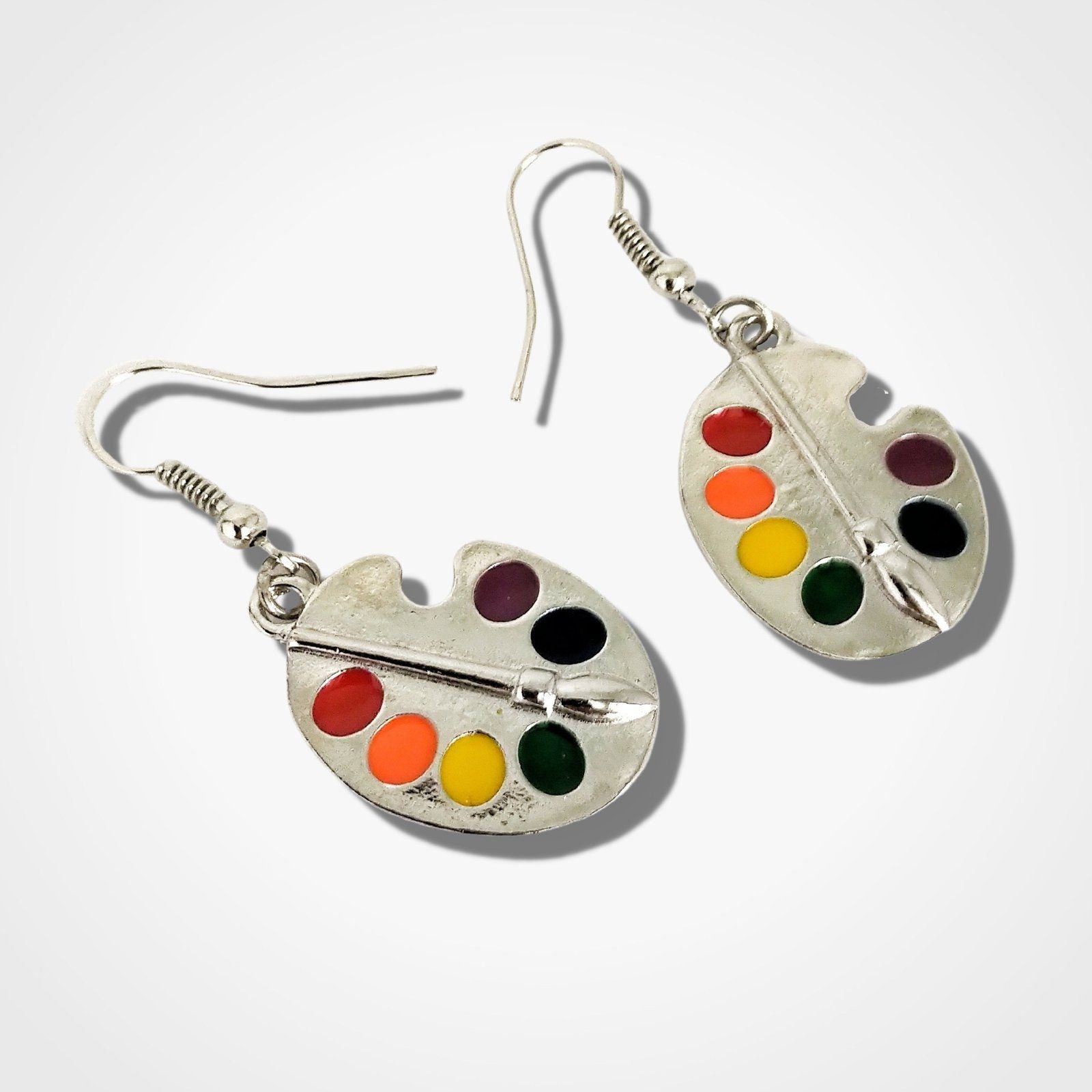 Paint Palette Earrings Silver Juliet English