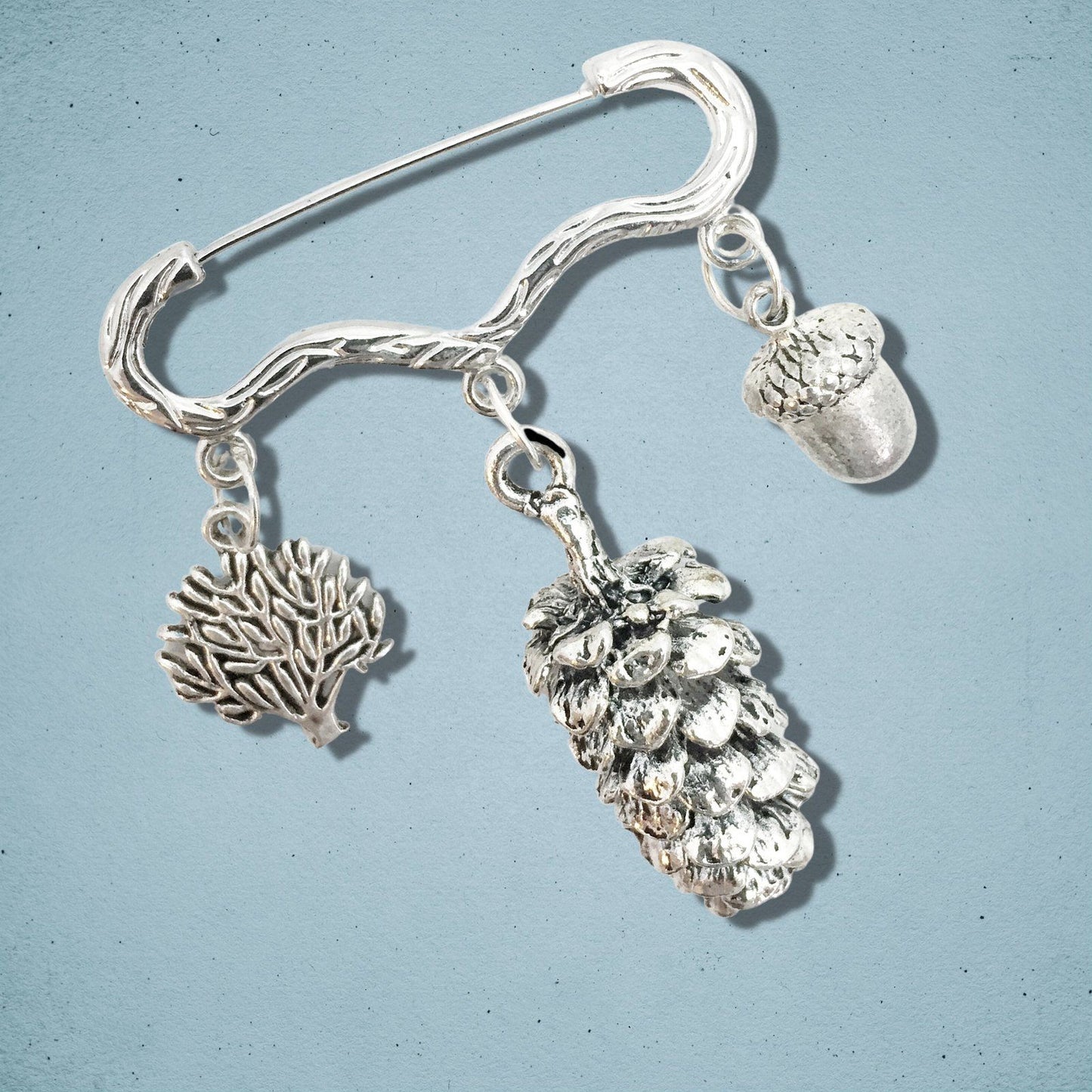 Pinecone Brooch Silver