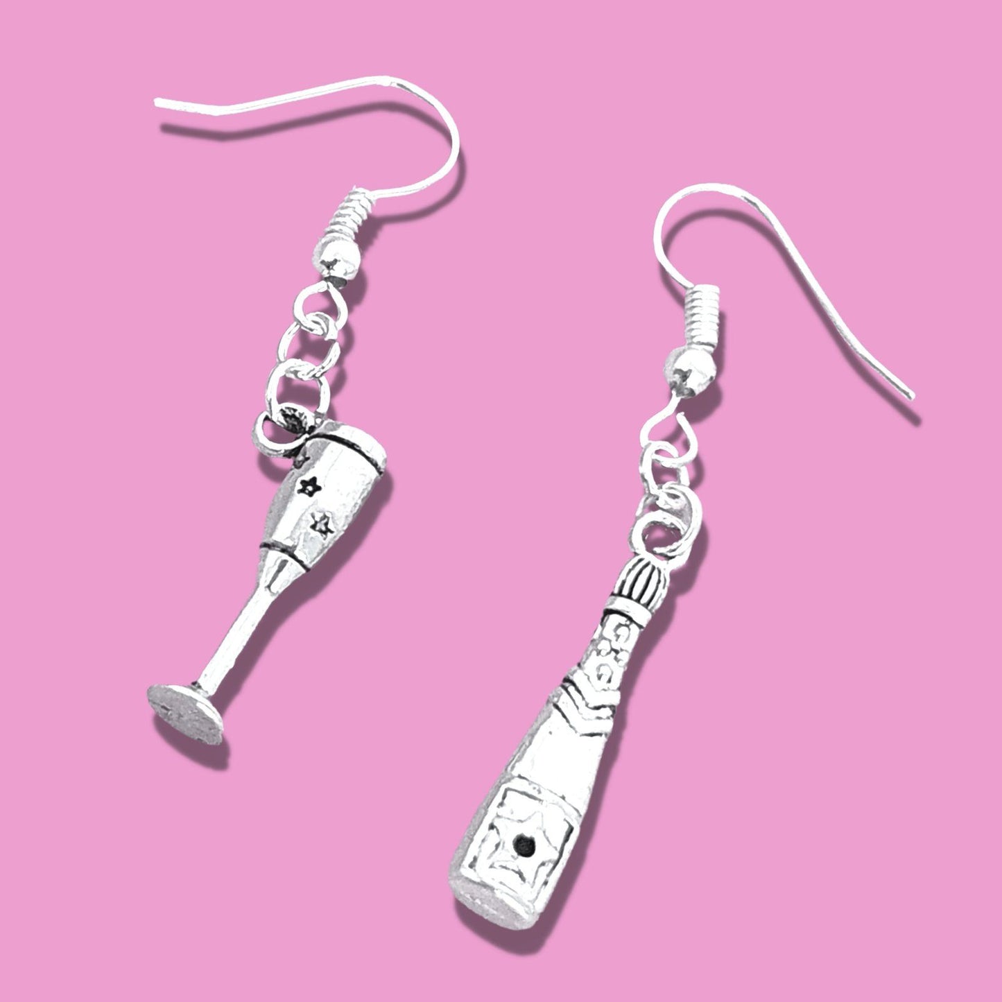 Prosecco Earrings Silver