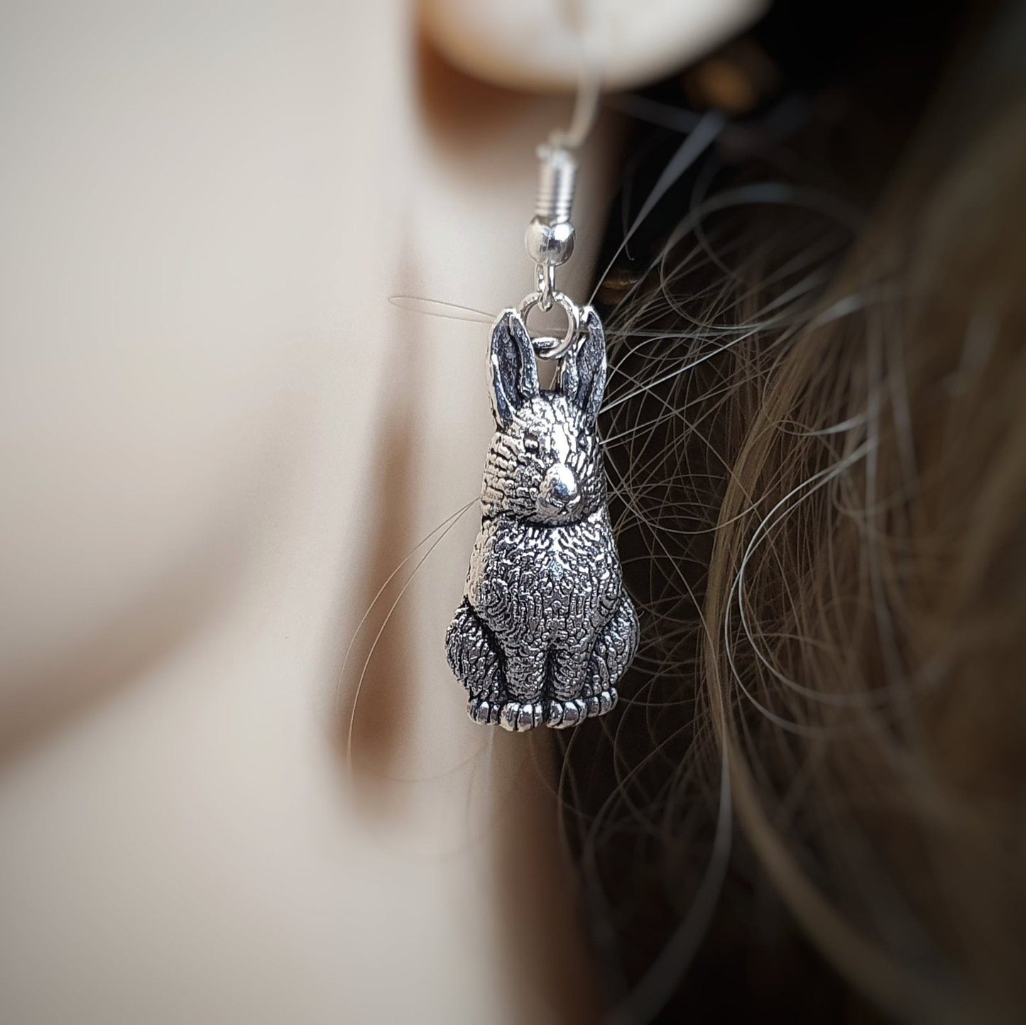 Rabbit Earrings Silver