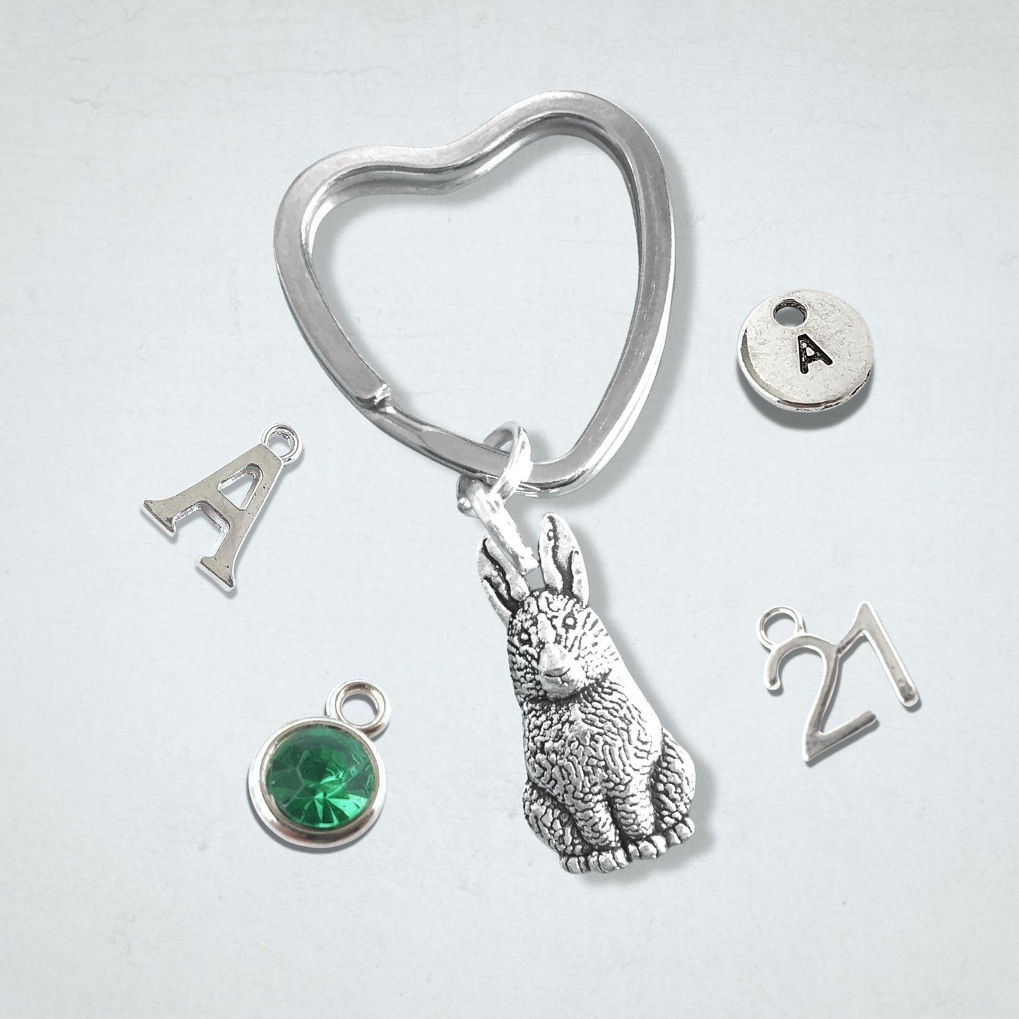 Rabbit Keyring Silver