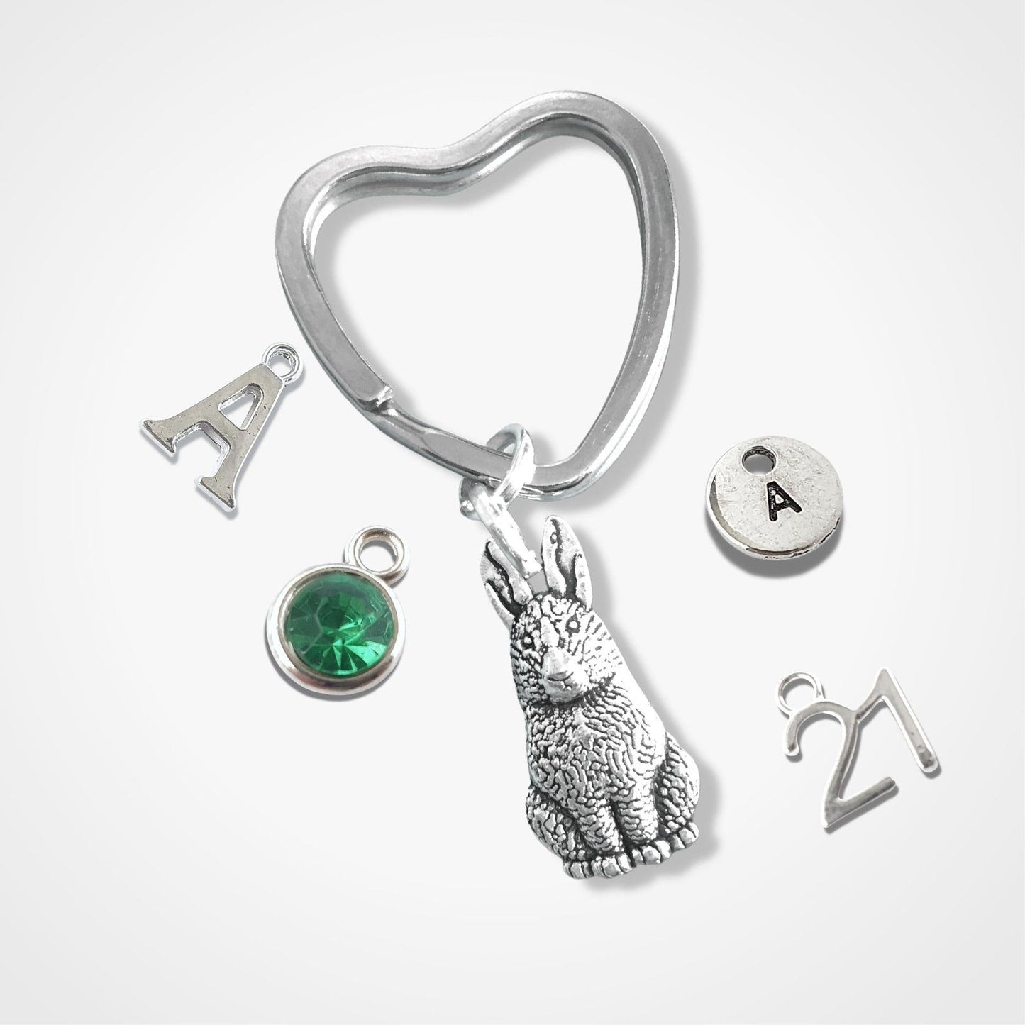 Rabbit Keyring Silver