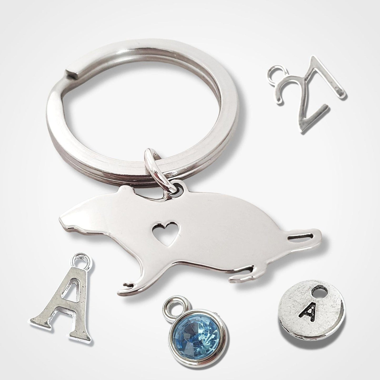 Rat Keyring Silver