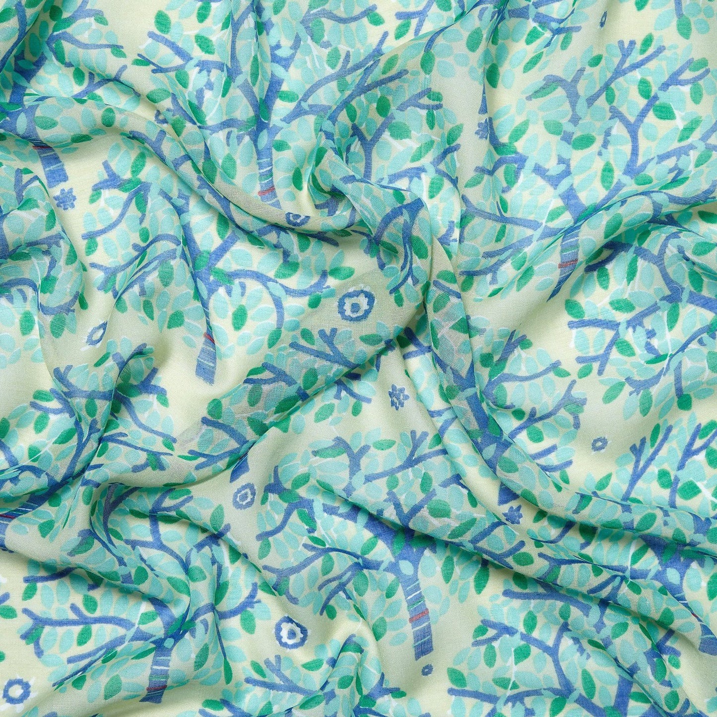 Ribbon Tree Scarf Green