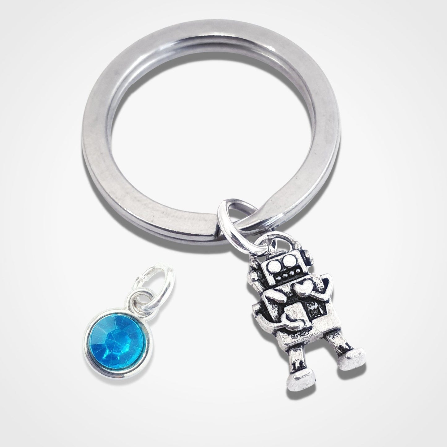 Robot Keyring Silver