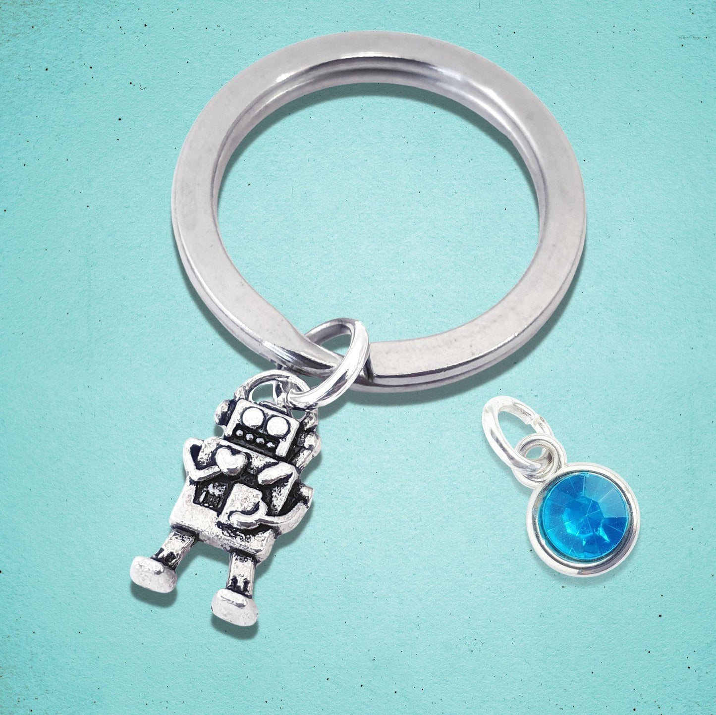Robot Keyring Silver