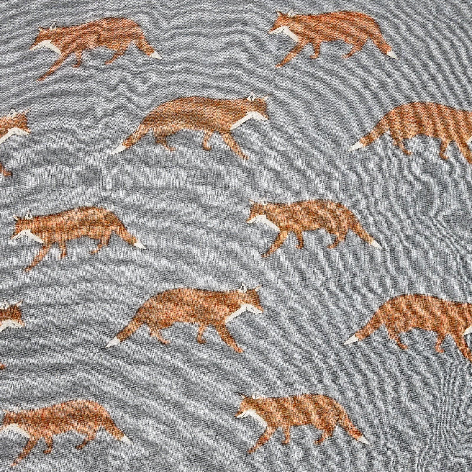 Running Fox Scarf Slate