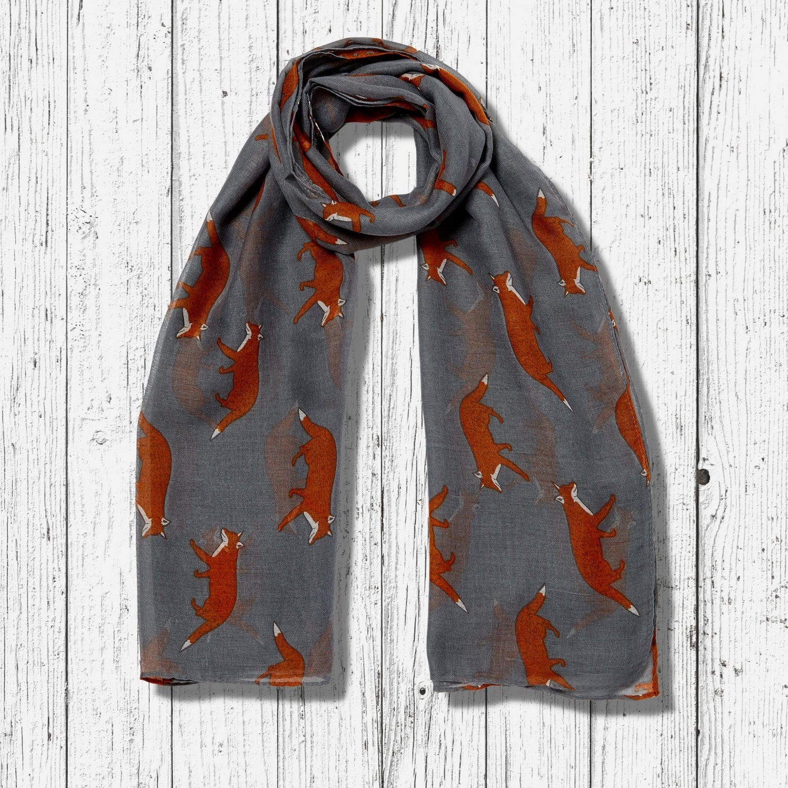 Running Fox Scarf Slate