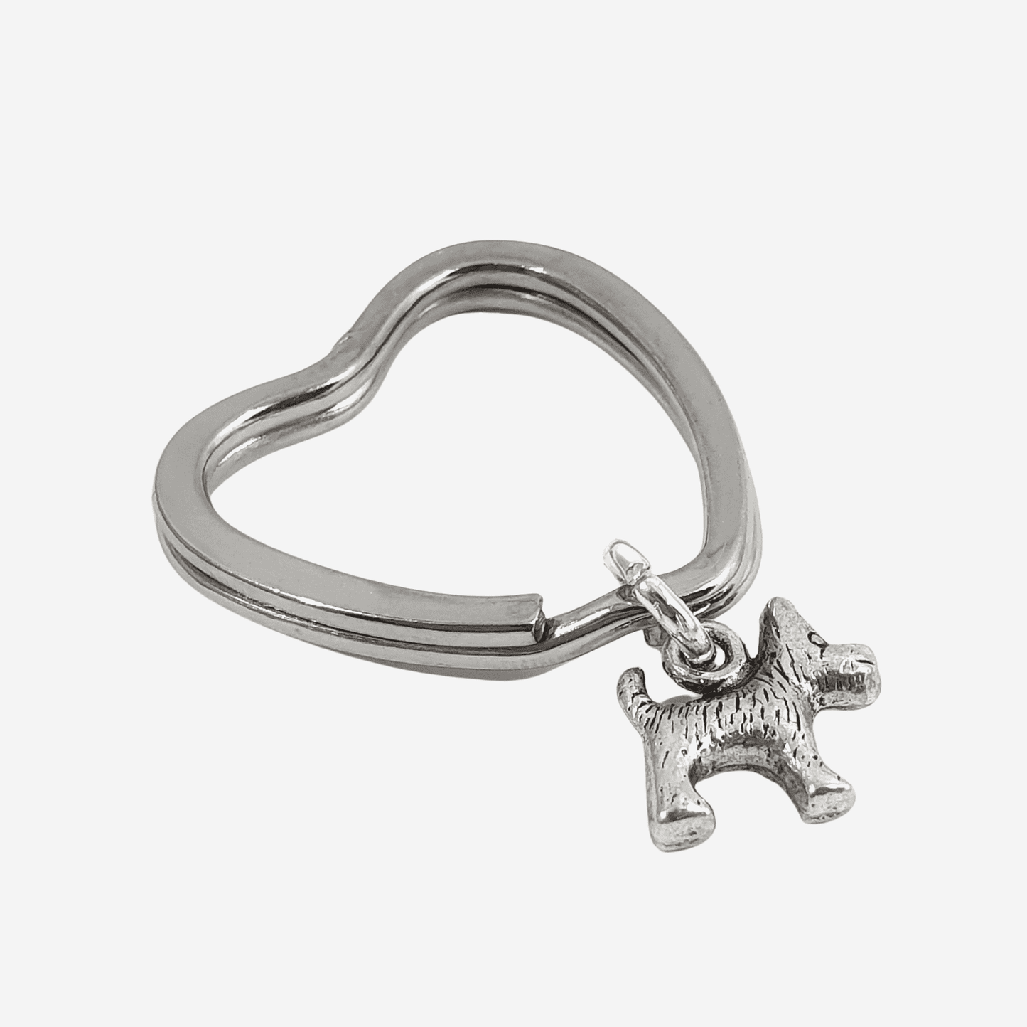 Scottie Dog Keyring Silver