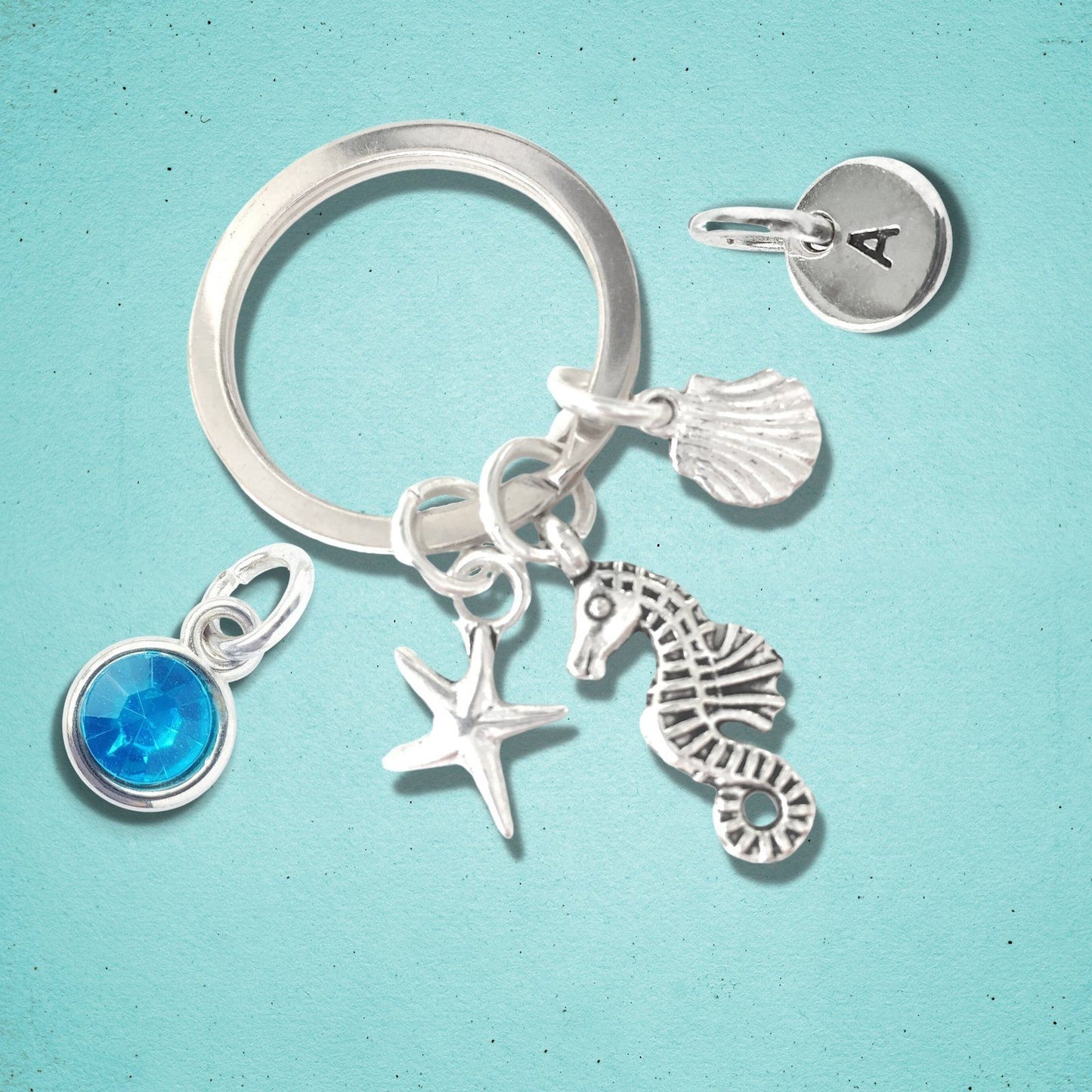 Seahorse Keyring Silver