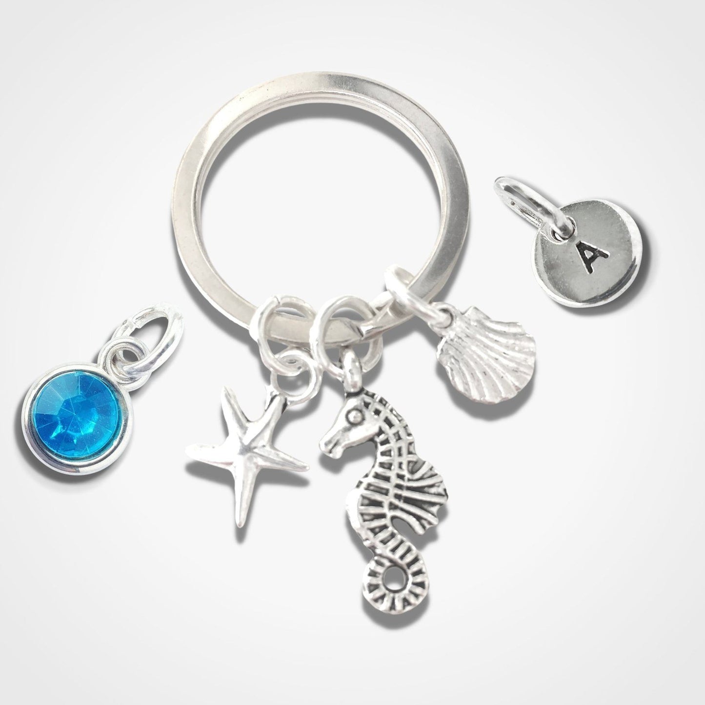 Seahorse Keyring Silver