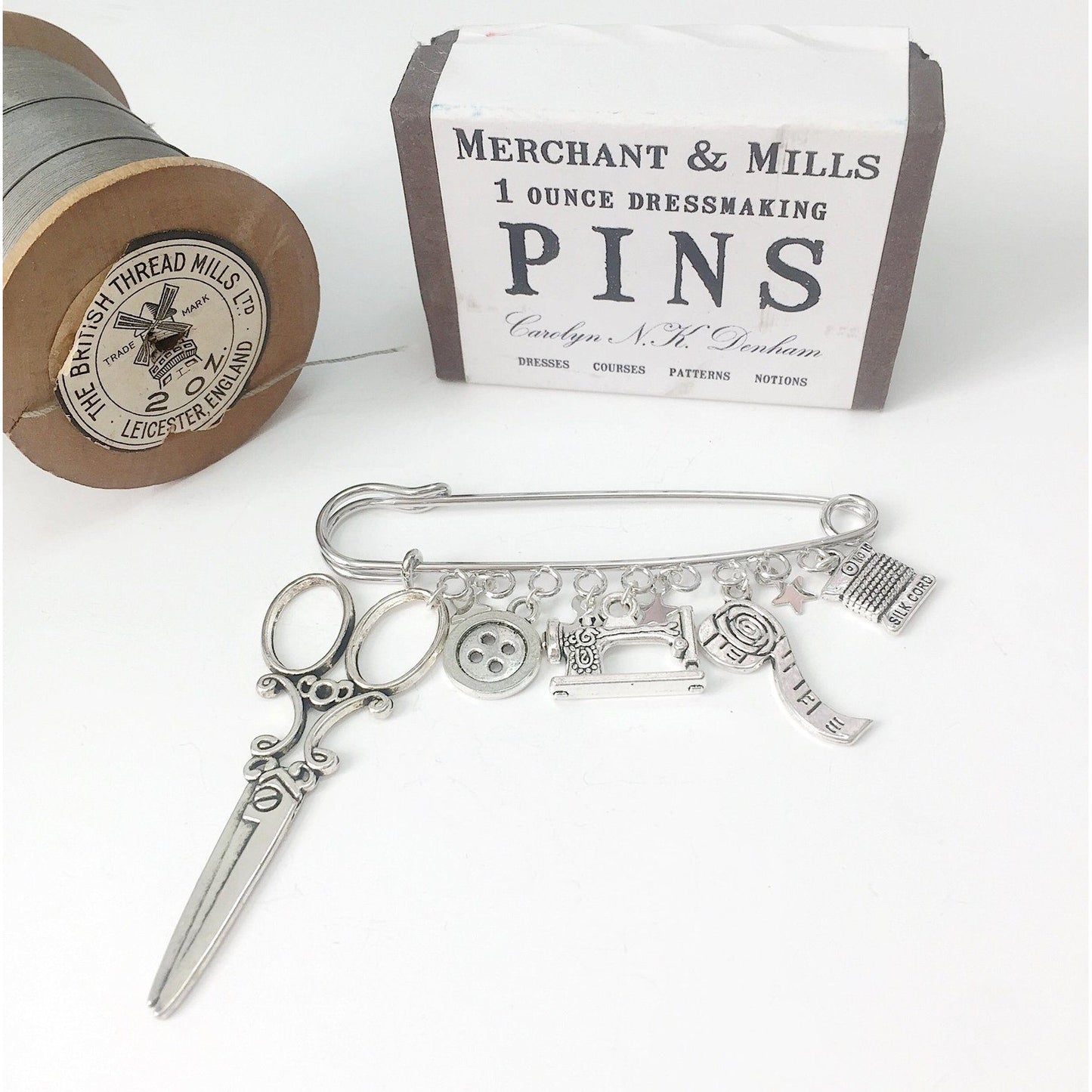 Seamstress Brooch Silver