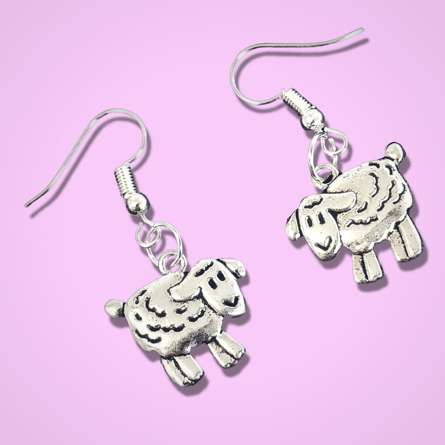 Sheep Earrings Silver