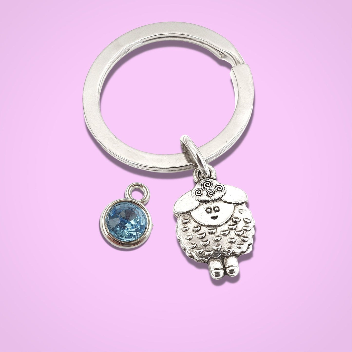 Sheep Keyring Silver