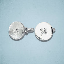 Load image into Gallery viewer, Shirt Button Cufflinks Silver

