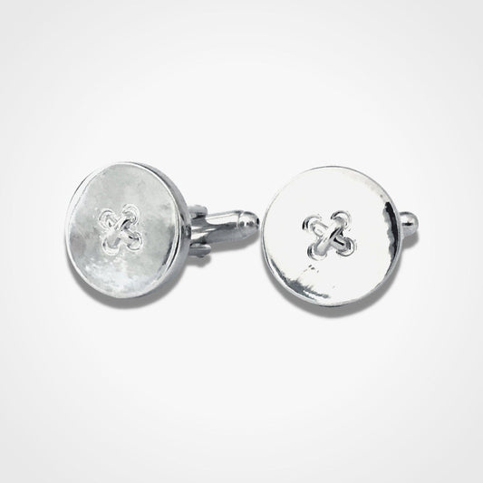 Shirt Button Cufflinks Silver