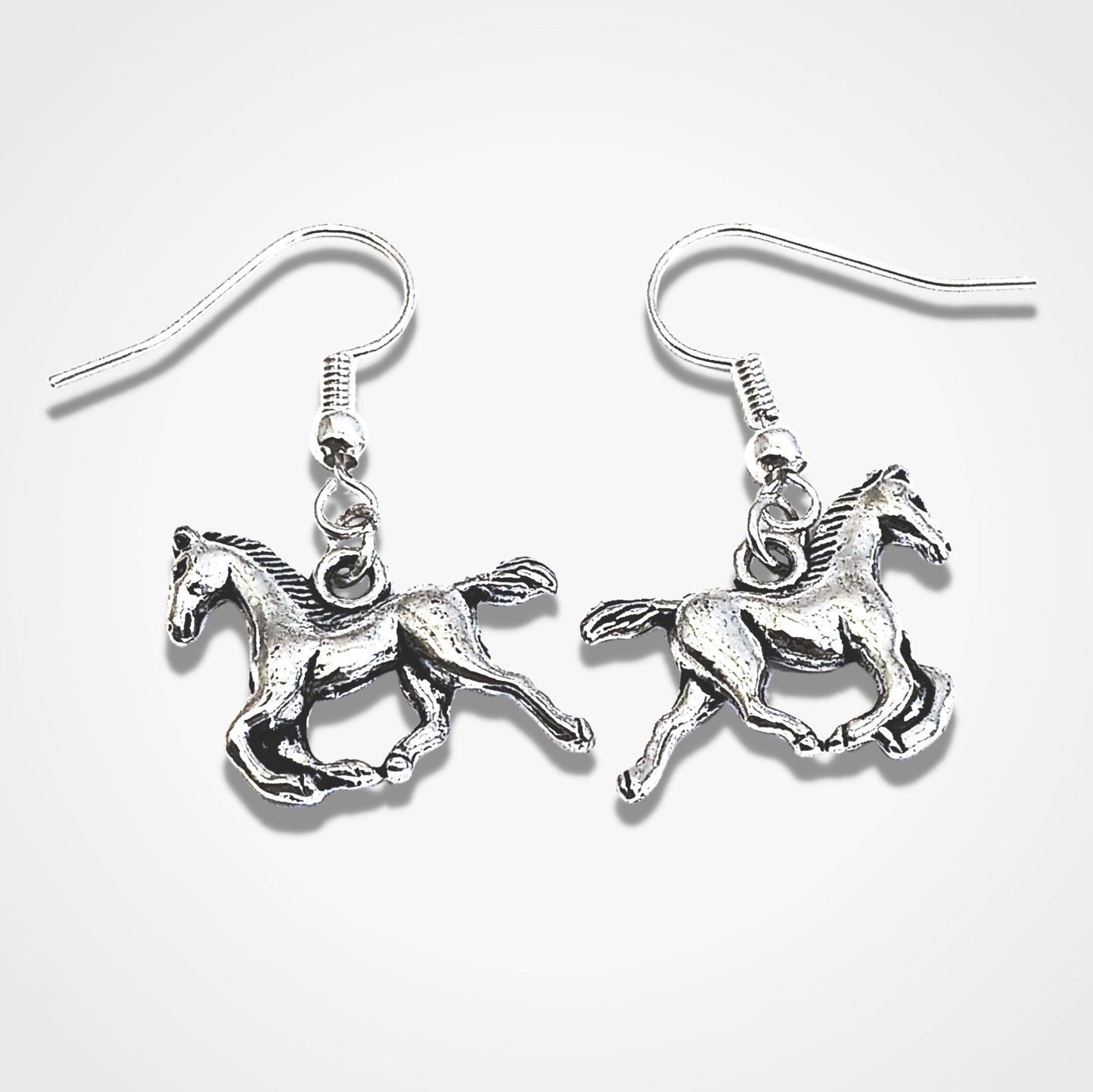 Silver Horse Earrings