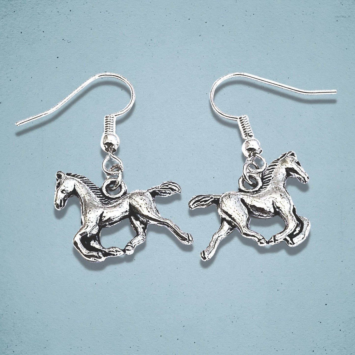 Silver Horse Earrings