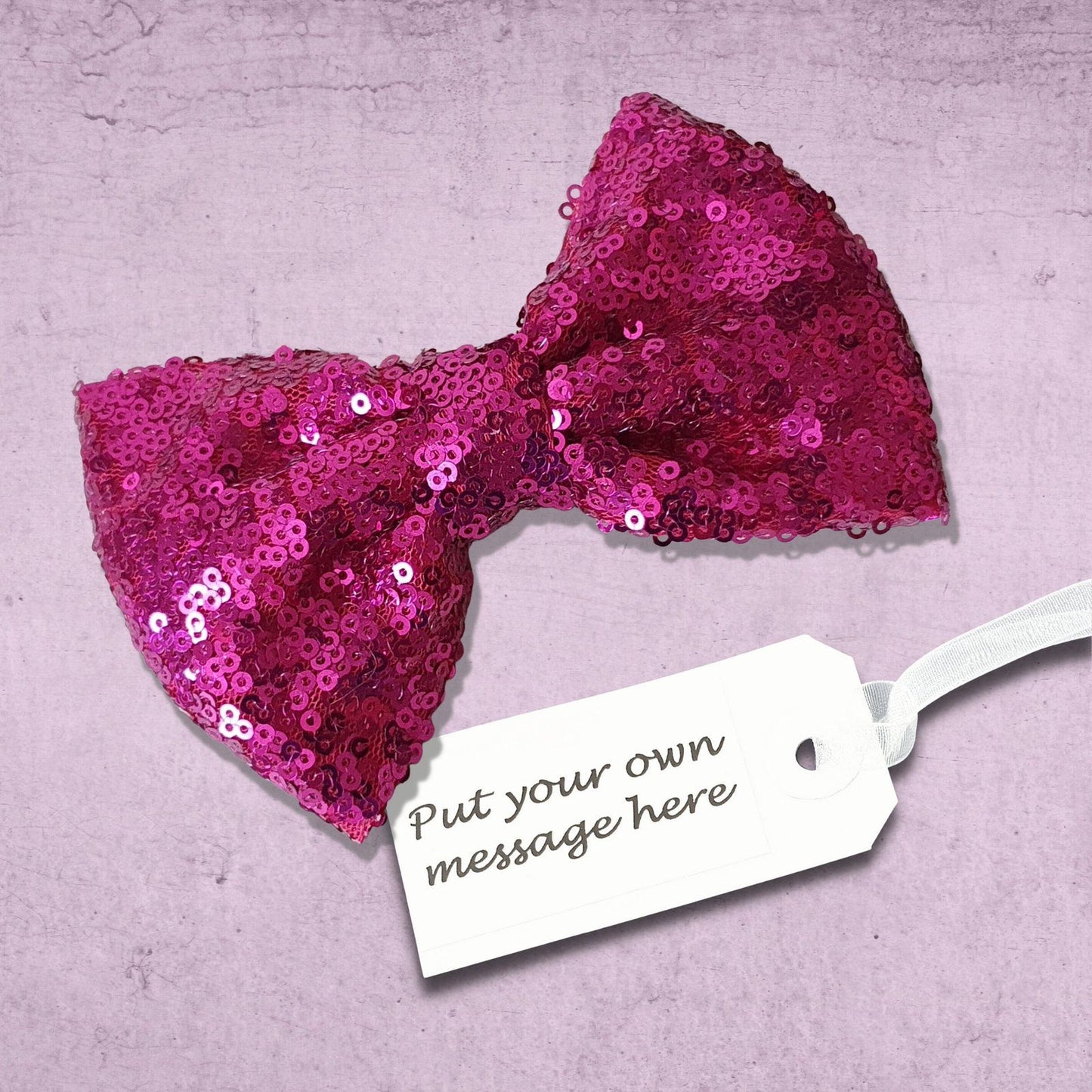 Sparkly Dog Bow Tie Cerise